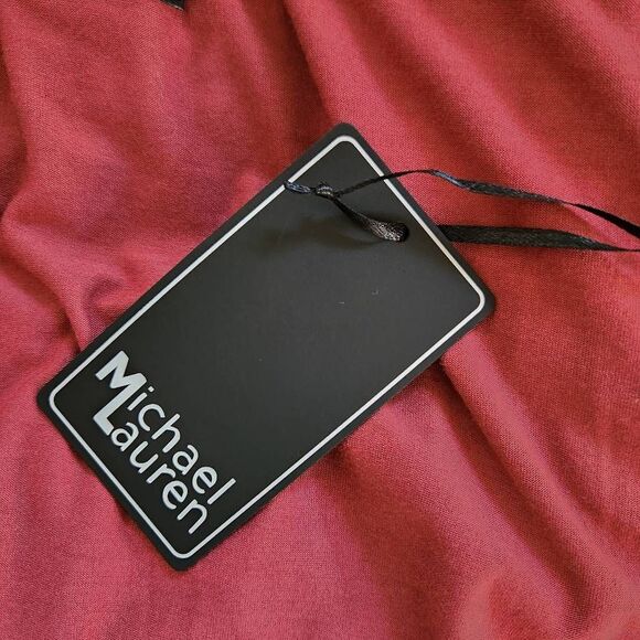 Michael Lauren Berry Pink Sleeveless Knit Dress Smocked Waist NWT Size Medium - Picture 7 of 9